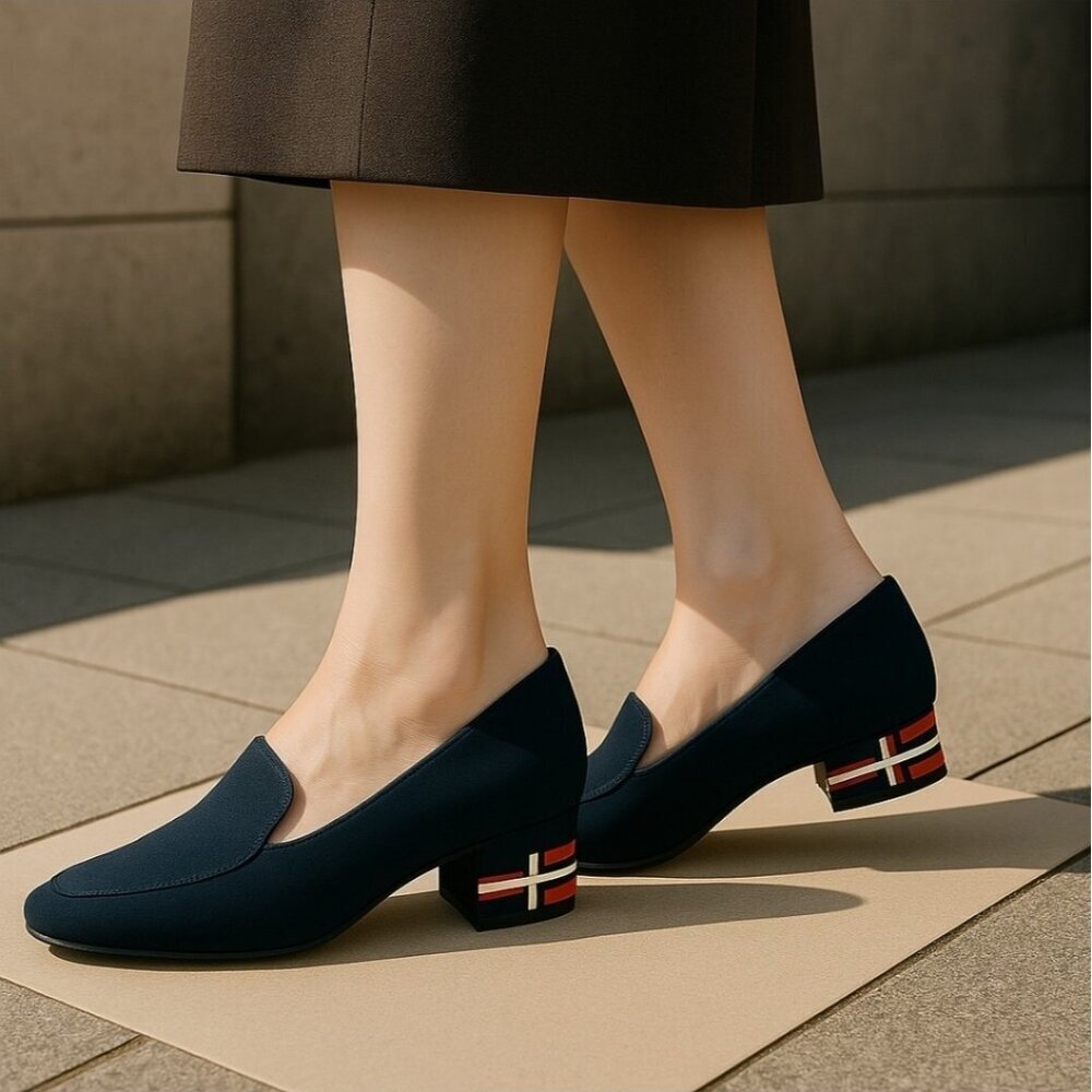 Brunate Women's loafers Fondi Fabric Navy Size EU 39.5/US 8.5
